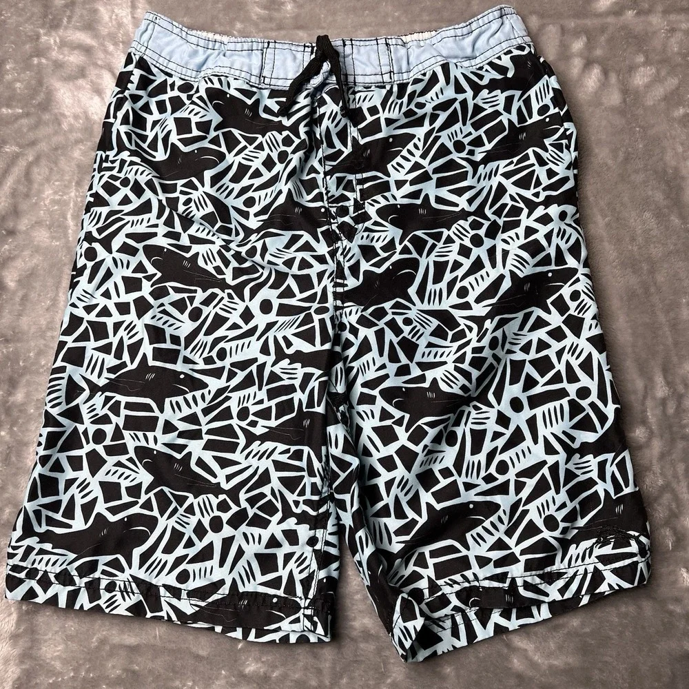 Tommy Bahama Shorts Boys Size Large Swim Trunks Mesh Lined Shark